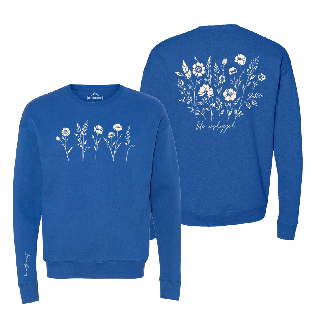 Live in the Moment Wildflower Midweight Super Soft Crewneck