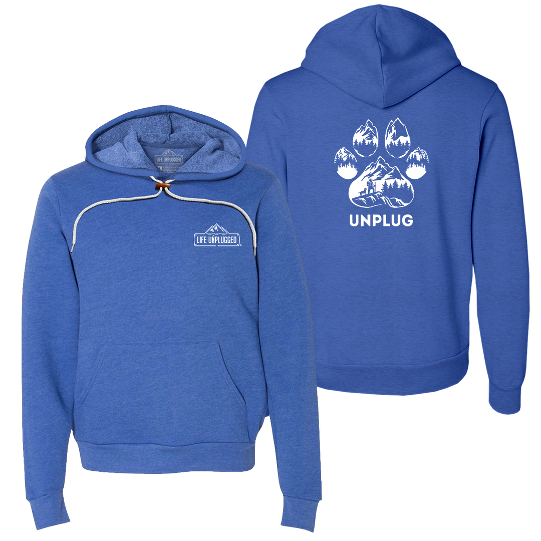 Paw Print Mountain Scene Super Soft Hoodie