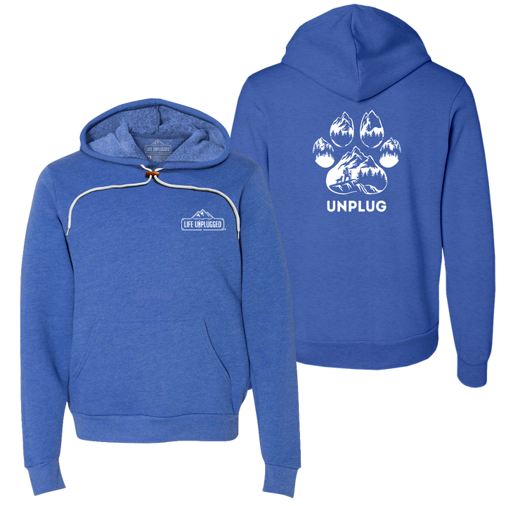 Paw Print Mountain Scene Super Soft Hoodie