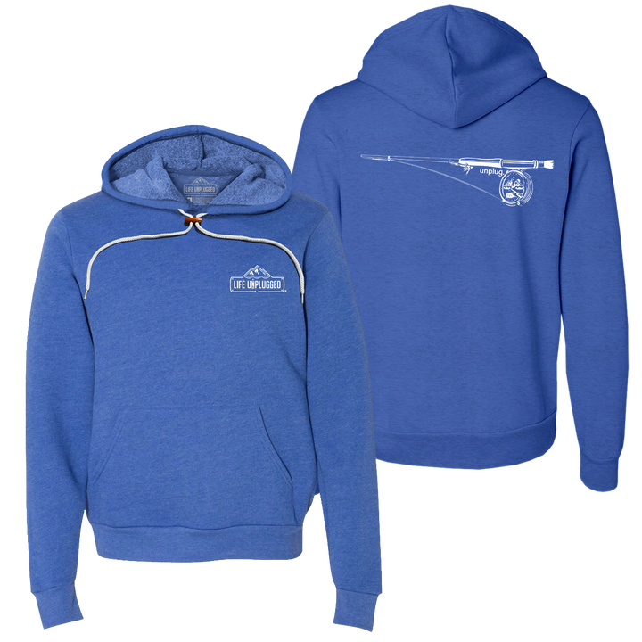 Fly Fishing Mountain Scene Super Soft Hoodie