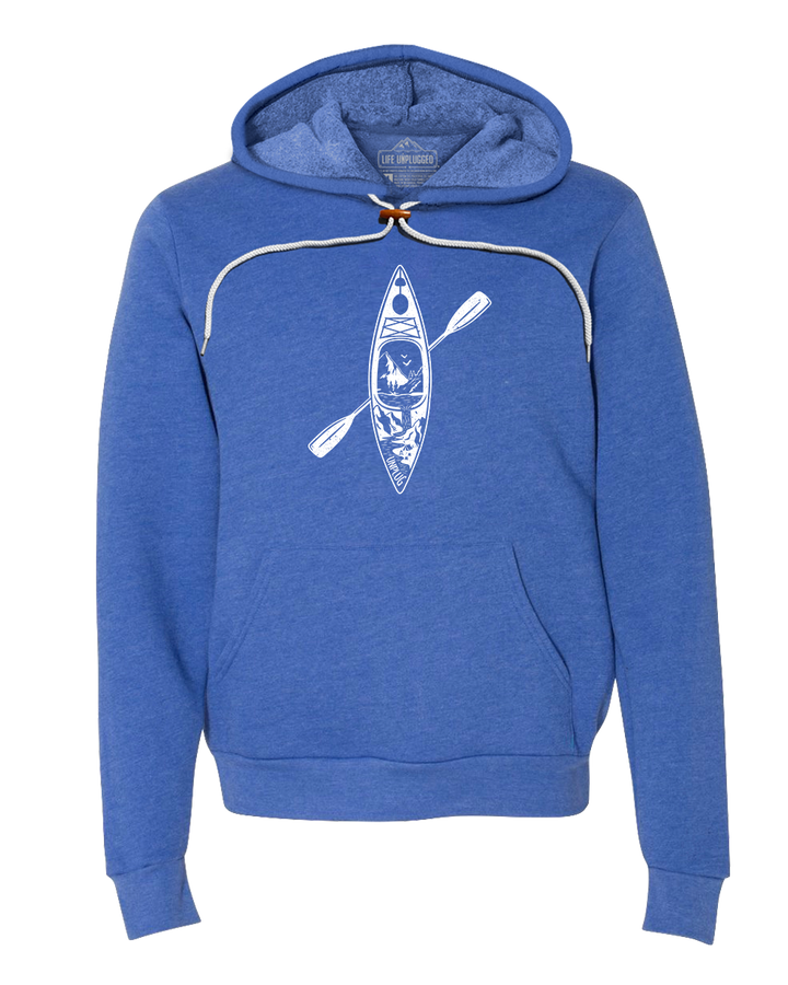 Kayak Mountain Scene Super Soft Hoodie