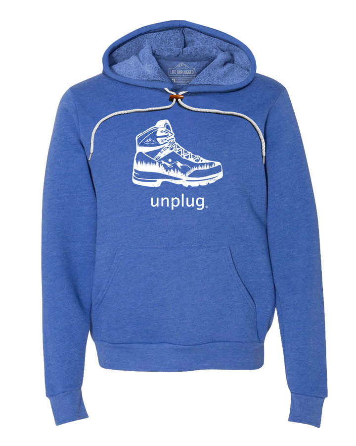 Hiking Boot Mountain Scene Super Soft Hoodie
