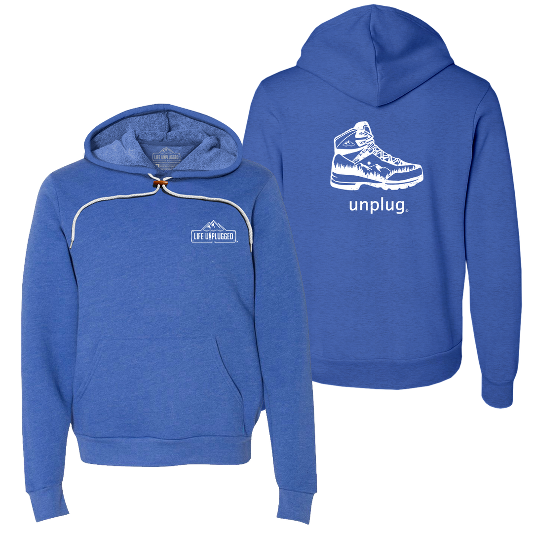 Hiking Boot Mountain Scene Super Soft Hoodie