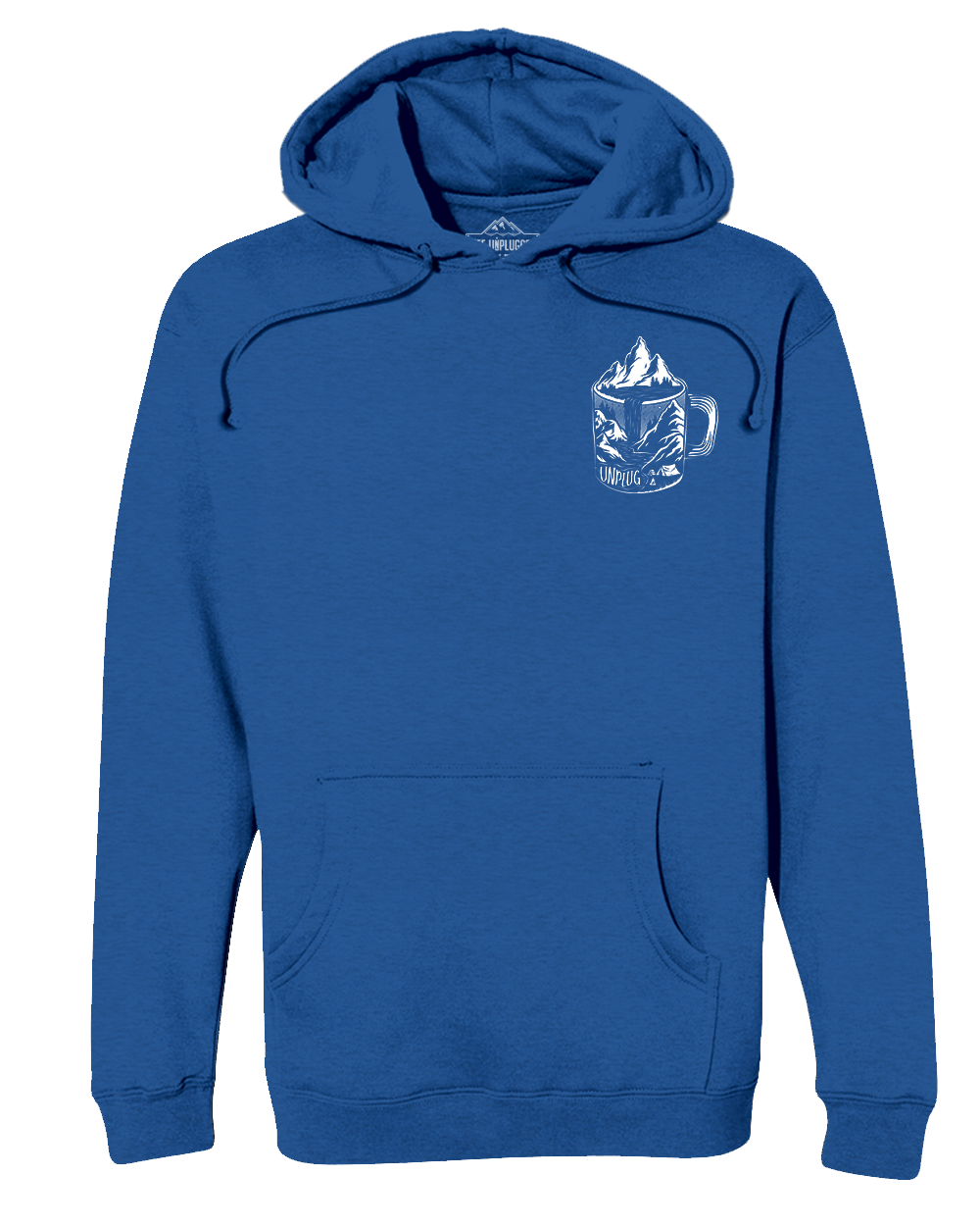 Coffee Mountain Scene Left Chest Heavyweight Hoodie