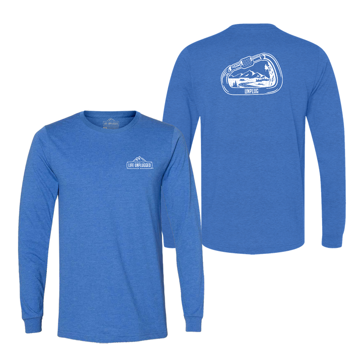 Rock Climbing Mountain Scene Long Sleeve T-Shirt