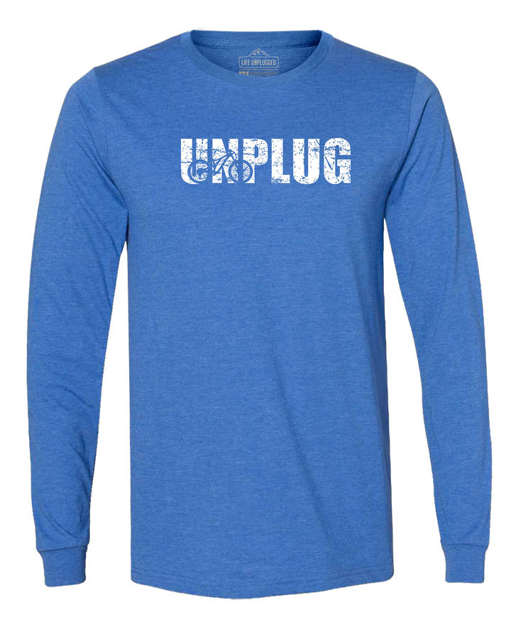 Unplug Mountain Bike Silhouette Long Sleeve T-Shirt