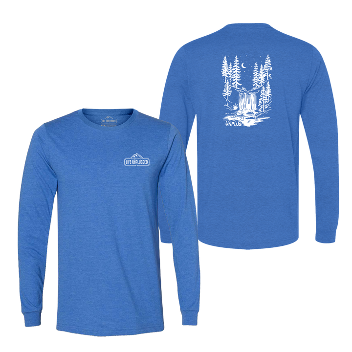 WATERFALL UNDER THE STARS Long Sleeve T-Shirt