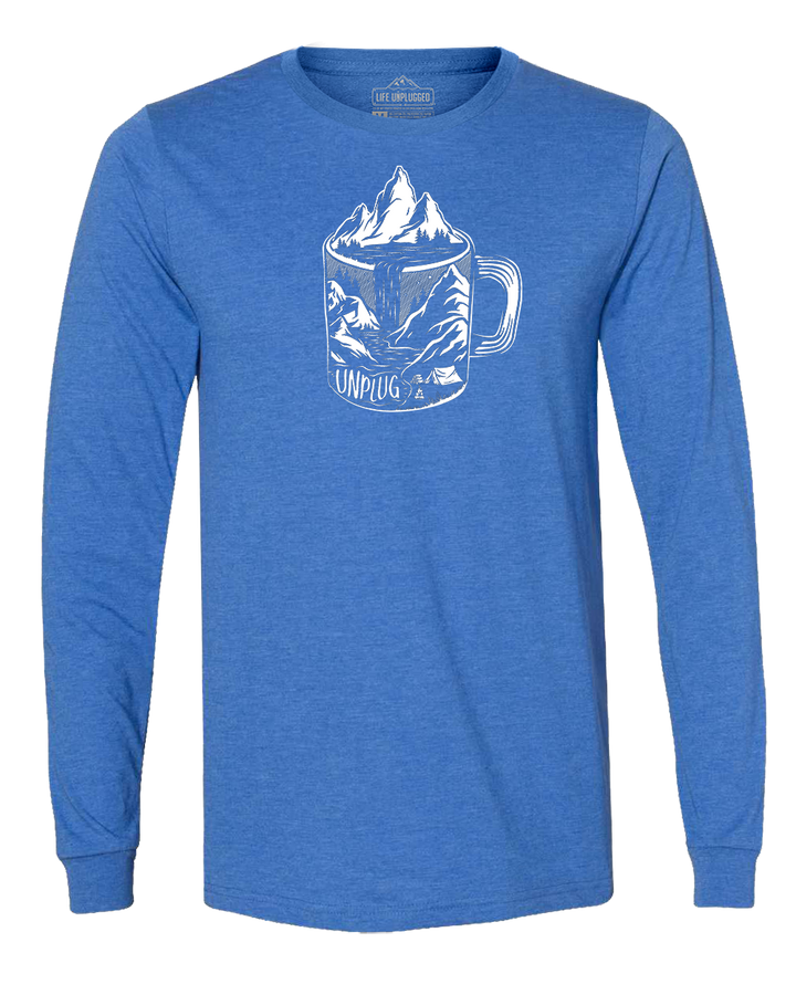 Coffee Mountain Scene Long Sleeve T-Shirt