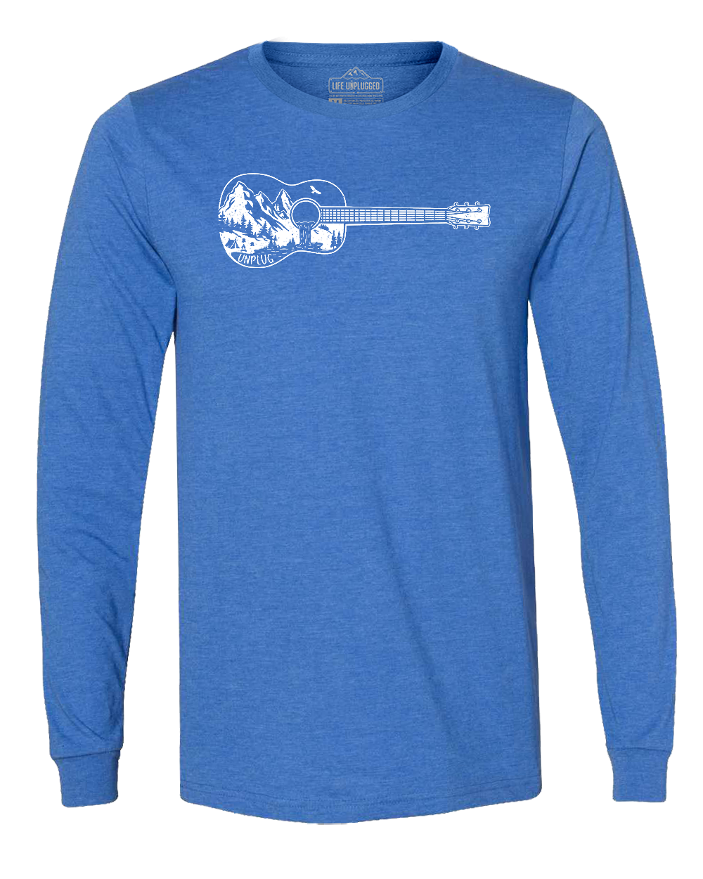 Guitar Mountain Scene Long Sleeve T-Shirt