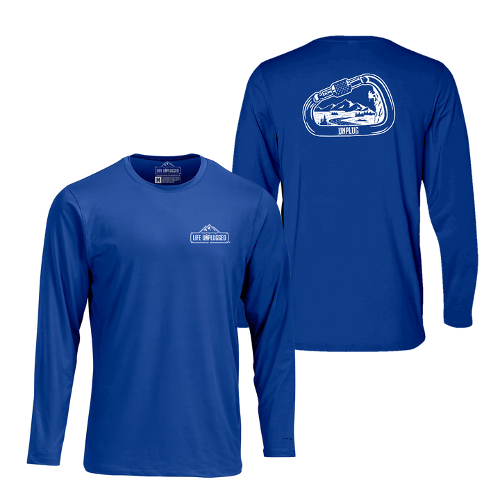 Rock Climbing Mountain Scene Performance Long Sleeve with UPF 50+