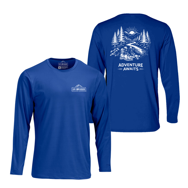 ADVENTURE AWAITS Performance Long Sleeve with UPF 50+