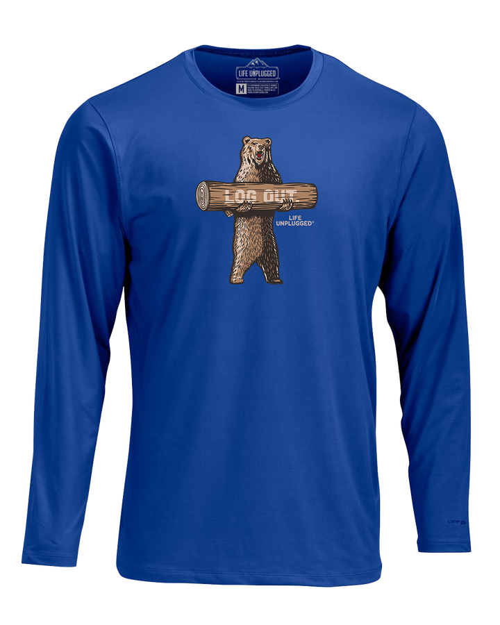LOG OUT BEAR Performance Long Sleeve with UPF 50+