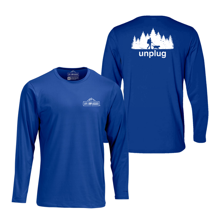 Dog Walks in the Woods Performance Long Sleeve with UPF 50+