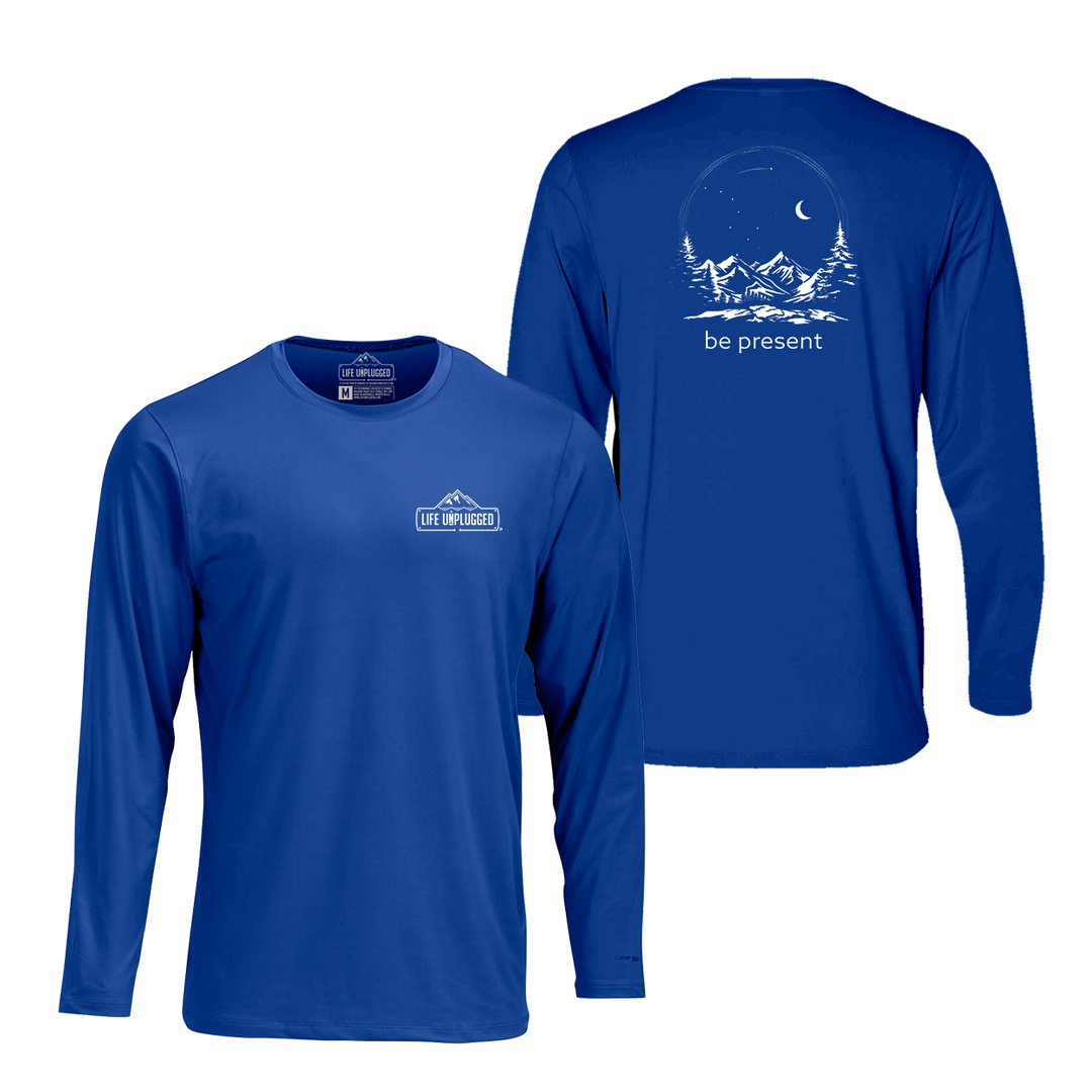 Starry Night Sky Performance Long Sleeve with UPF 50+