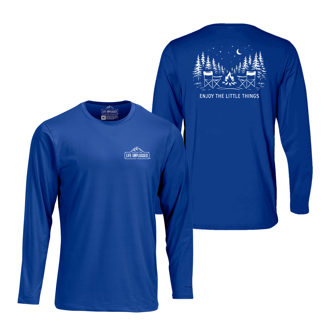 Enjoy The Little Things Campfire scene Performance Long Sleeve with UPF 50+