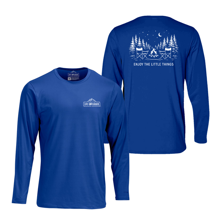 Enjoy The Little Things Campfire scene Performance Long Sleeve with UPF 50+