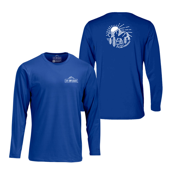 Mountain Sunset Performance Long Sleeve with UPF 50+