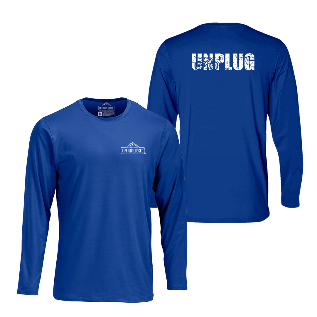 Unplug Mountain Bike Silhouette Performance Long Sleeve with UPF 50+
