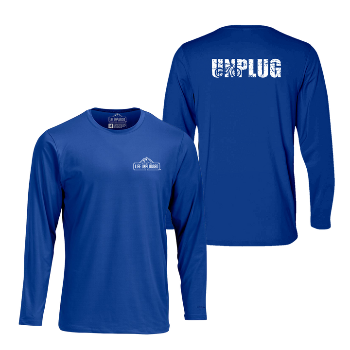 Unplug Mountain Bike Silhouette Performance Long Sleeve with UPF 50+