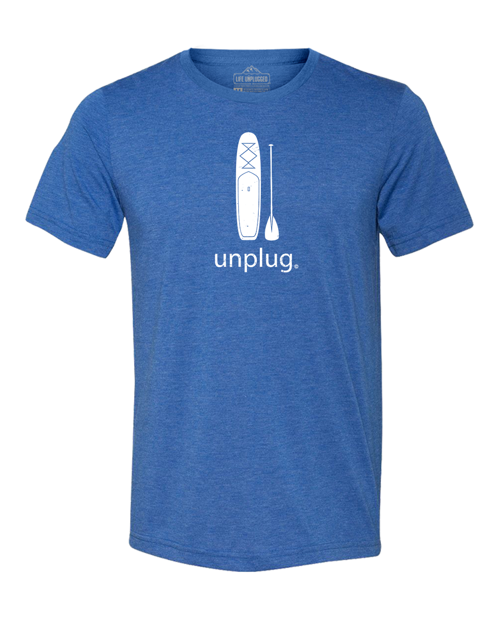 STAND UP PADDLE BOARD Triblend T-Shirt LARGE - GREAT LAKE BLUE BLOWOUT