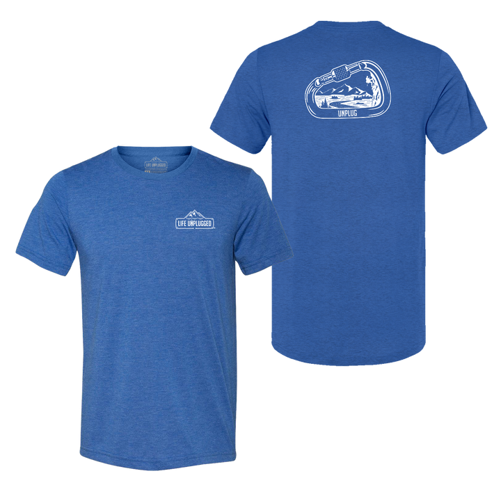 Rock Climbing Mountain Scene Triblend T-Shirt