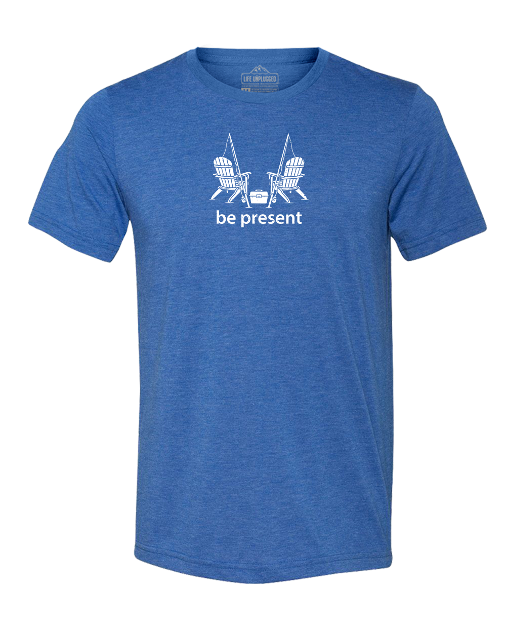 FISHING CHAIRS Triblend T-Shirt 2XL - GREAT LAKE BLUE BLOWOUT