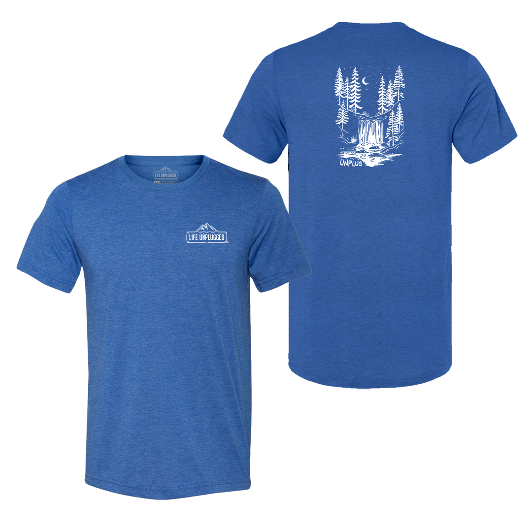 WATERFALL UNDER THE STARS Triblend T-Shirt