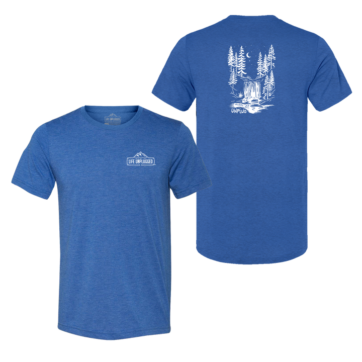 WATERFALL UNDER THE STARS Triblend T-Shirt