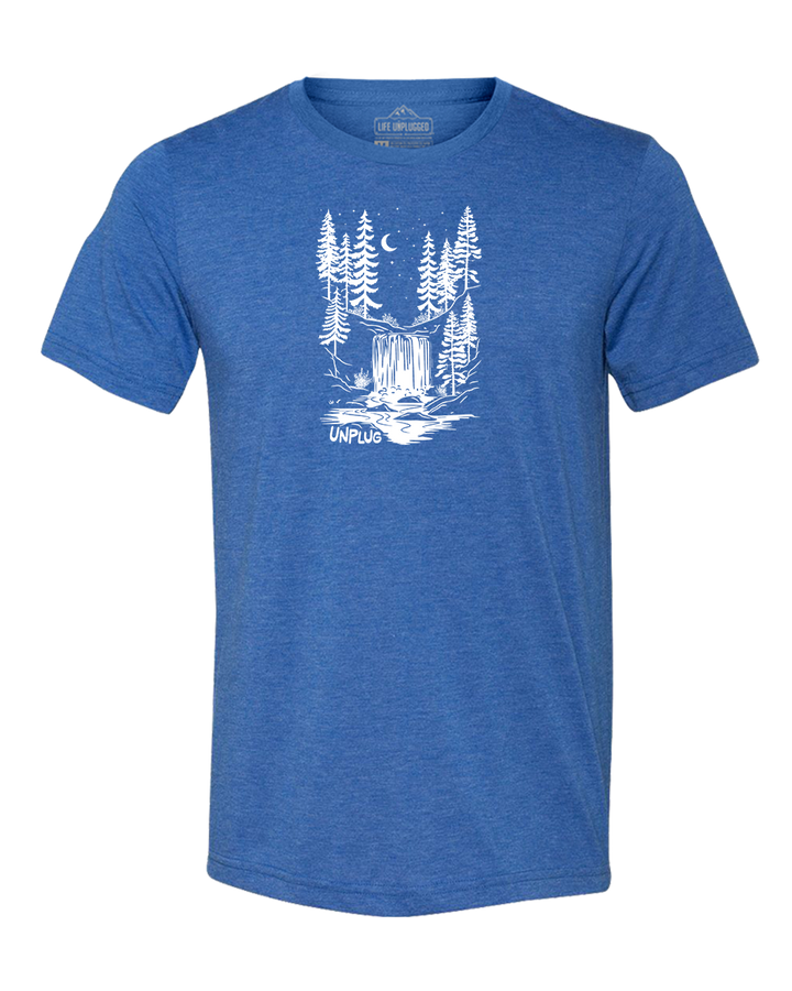 WATERFALL UNDER THE STARS Triblend T-Shirt