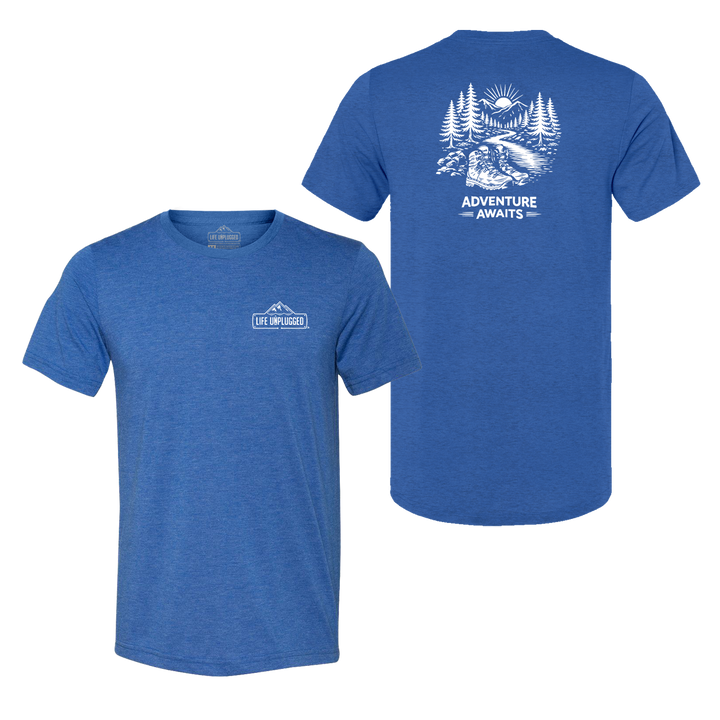 ADVENTURE AWAITS Triblend T-Shirt