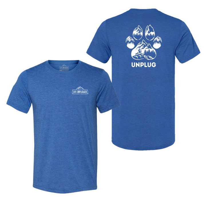 Paw Print Mountain Scene Triblend T-Shirt