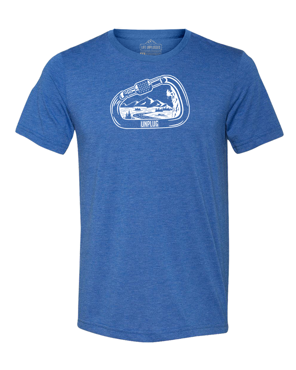 Rock Climbing Mountain Scene Triblend T-Shirt