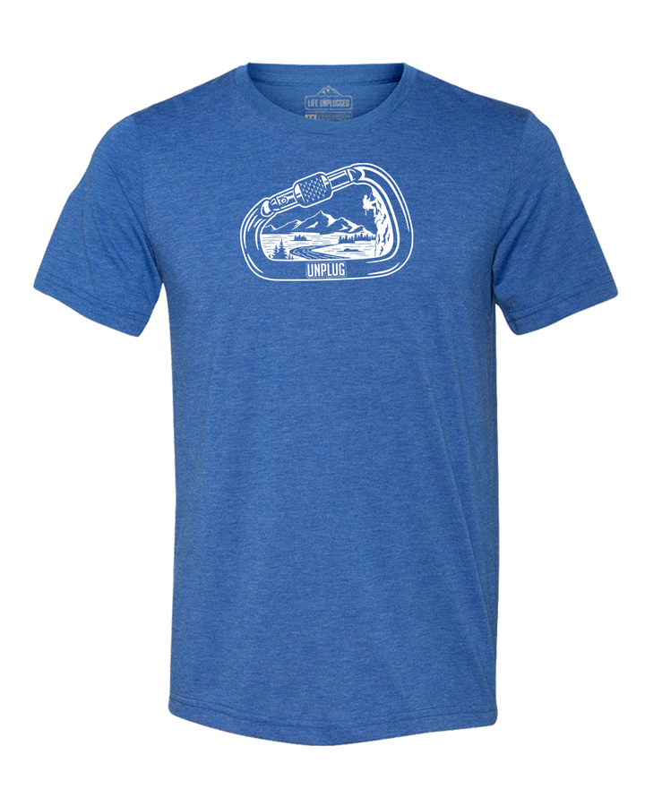 Rock Climbing Mountain Scene Triblend T-Shirt