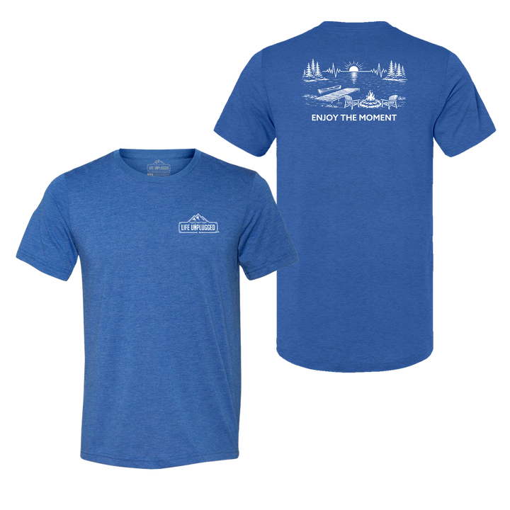 ENJOY THE MOMENT (LAKE SCENE) Triblend T-Shirt