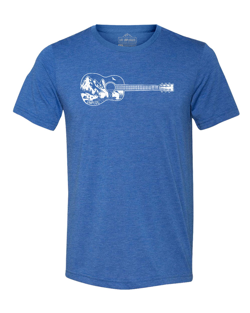 Guitar Mountain Scene Triblend T-Shirt