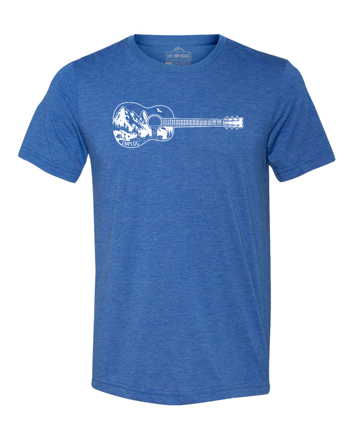 Guitar Mountain Scene Triblend T-Shirt