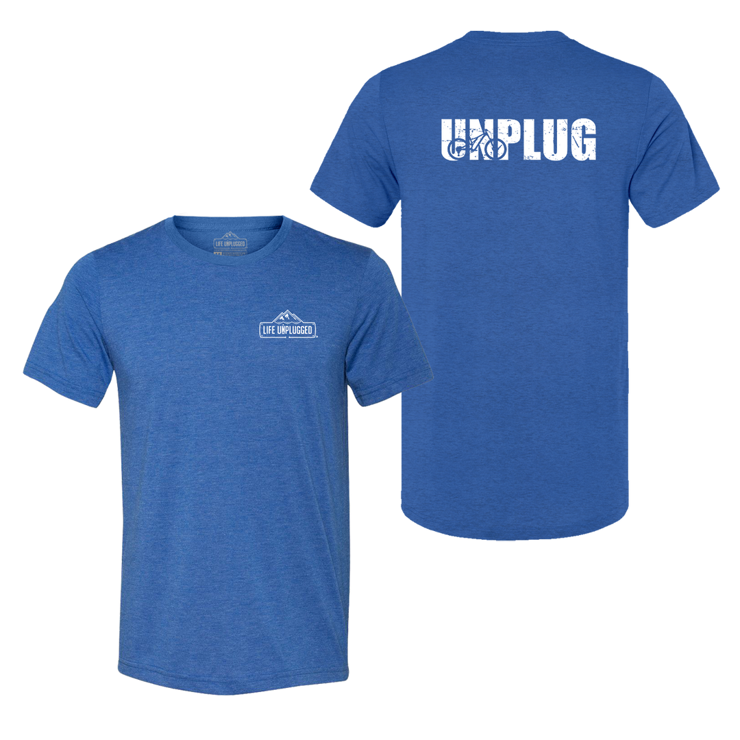 Unplug Mountain Bike Silhouette Triblend T-Shirt