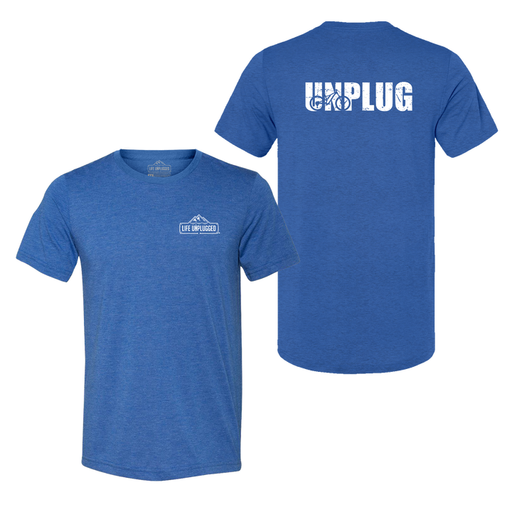 Unplug Mountain Bike Silhouette Triblend T-Shirt