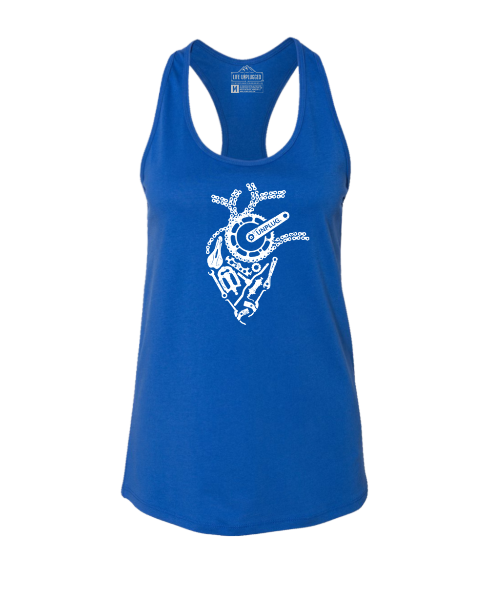 Anatomical Heart (Bicycle Parts) Women's Racerback Tank Top