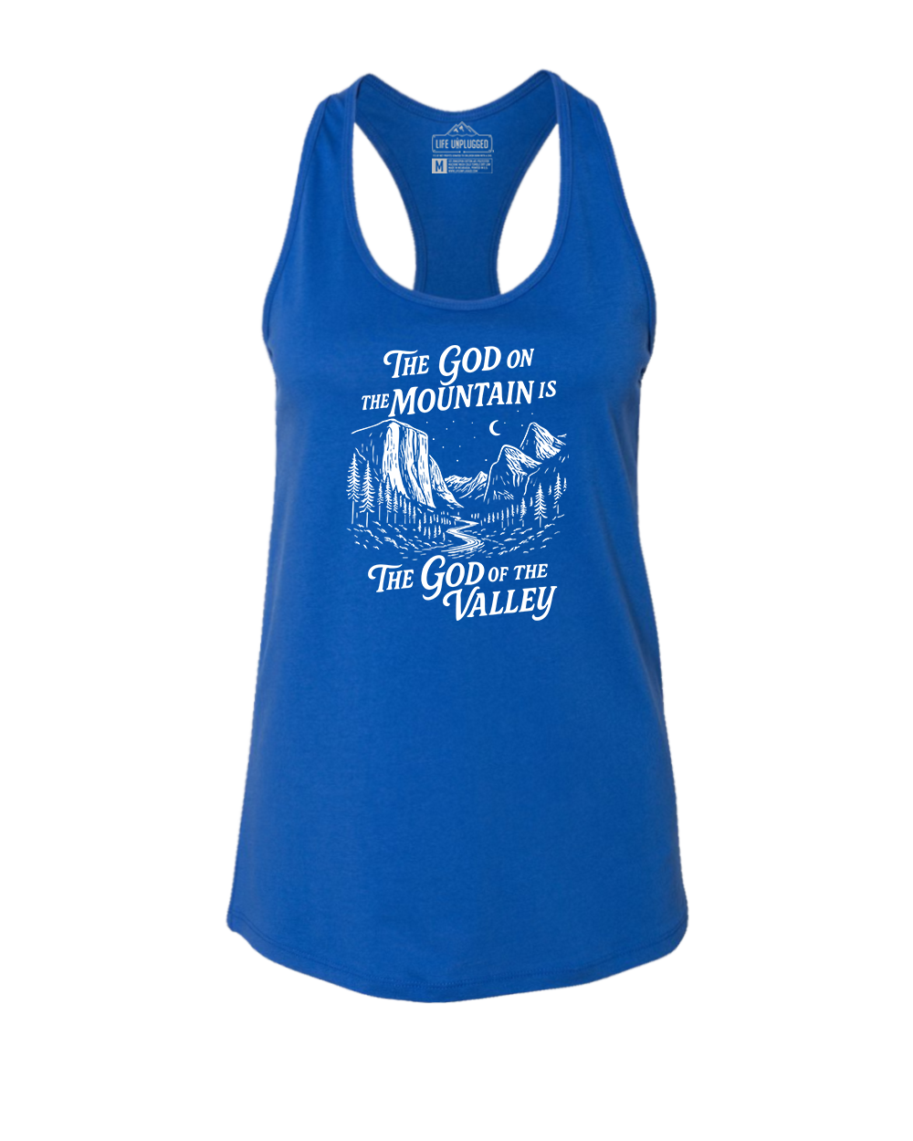 GOD ON THE MOUNTAIN Women's Racerback Tank Top