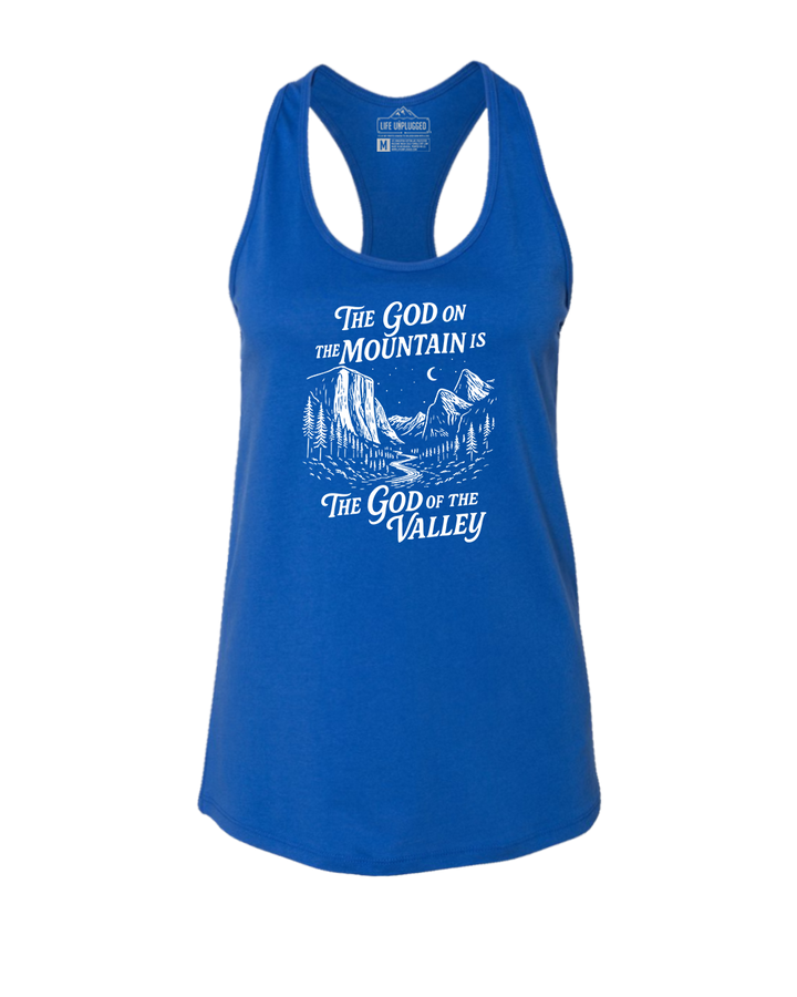 GOD ON THE MOUNTAIN Women's Racerback Tank Top
