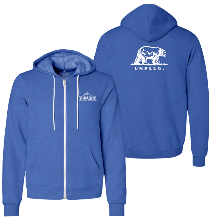 BEAR MOUNTAIN SCENE Supersoft Midweight Zip Up Hoodie