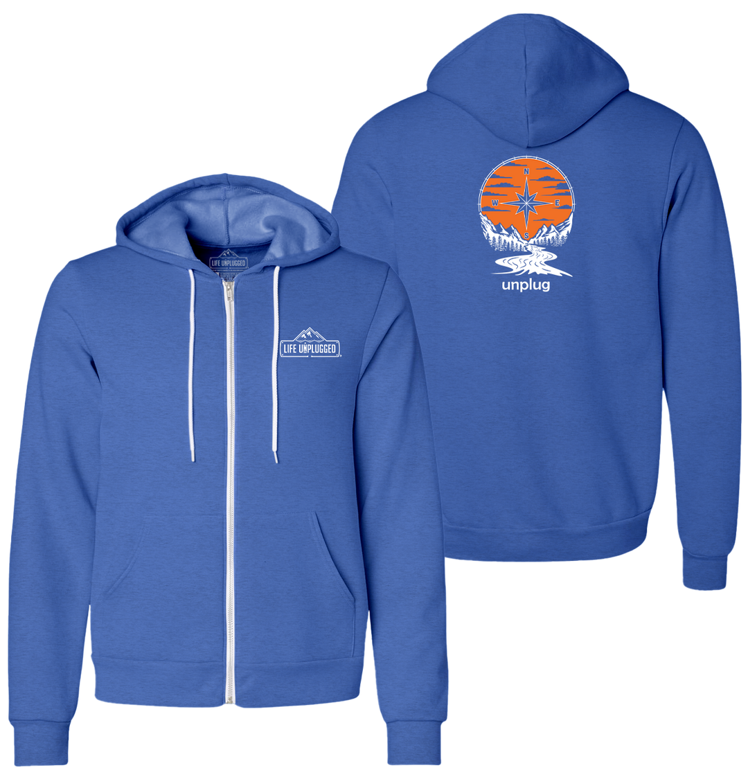 COMPASS SUNSET Supersoft Midweight Zip Up Hoodie