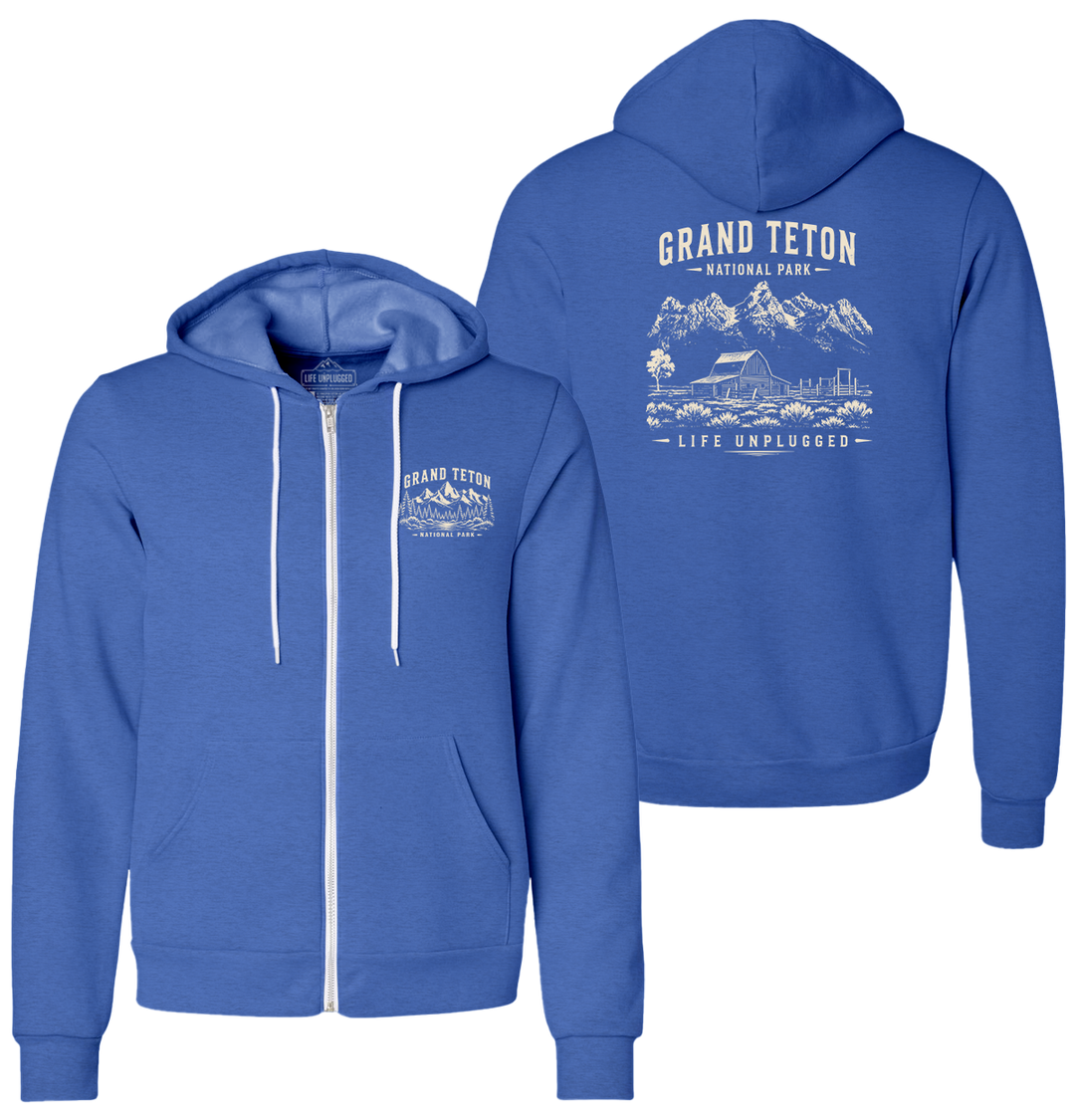 GRAND TETON NATIONAL PARK Supersoft Midweight Zip Up Hoodie