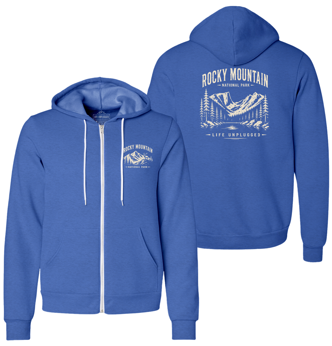 ROCKY MOUNTAIN NATIONAL PARK Supersoft Midweight Zip Up Hoodie