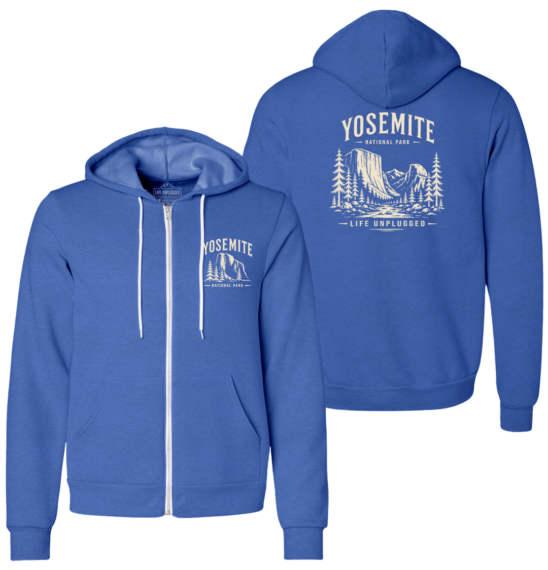 YOSEMITE NATIONAL PARK Supersoft Midweight Zip Up Hoodie