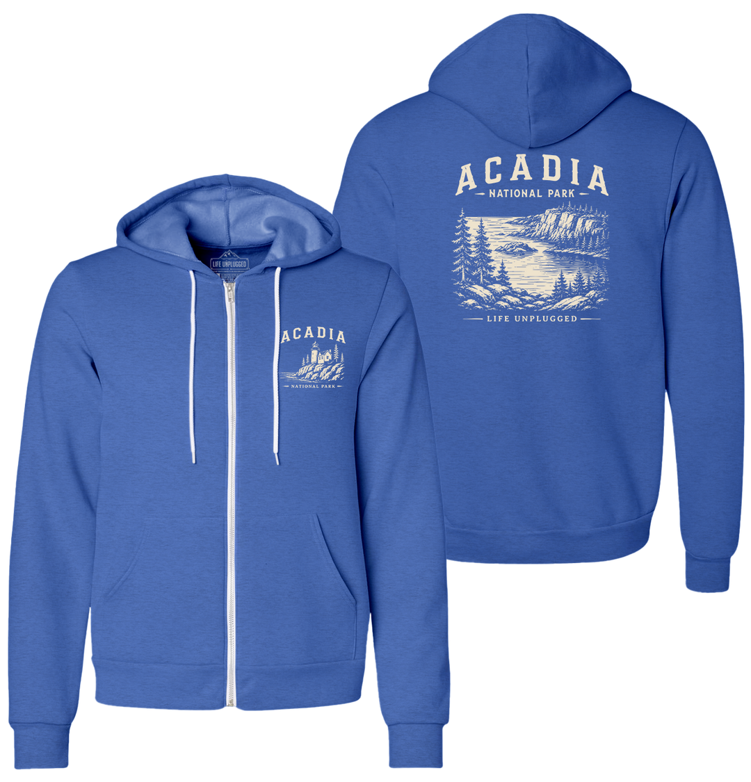 ACADIA NATIONAL PARK Supersoft Midweight Zip Up Hoodie
