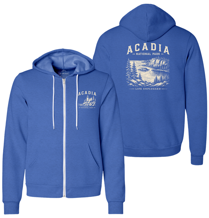 ACADIA NATIONAL PARK Supersoft Midweight Zip Up Hoodie
