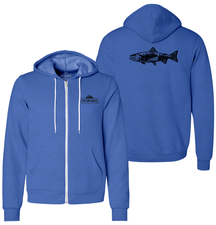 WOODLAND TROUT Supersoft Midweight Zip Up Hoodie