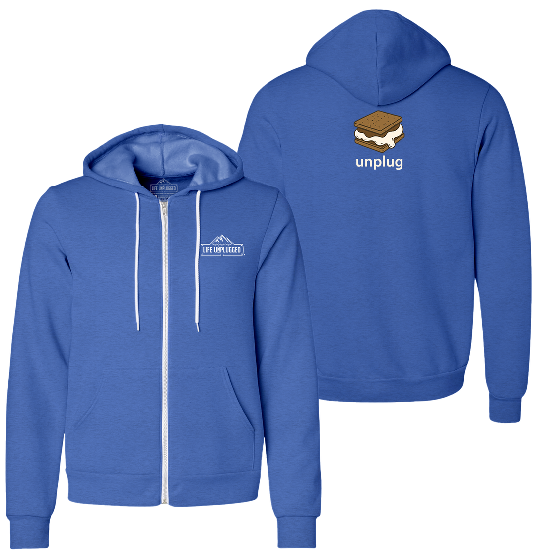 S'MORES Supersoft Midweight Zip Up Hoodie LARGE - GREAT LAKE BLUE BLOWOUT